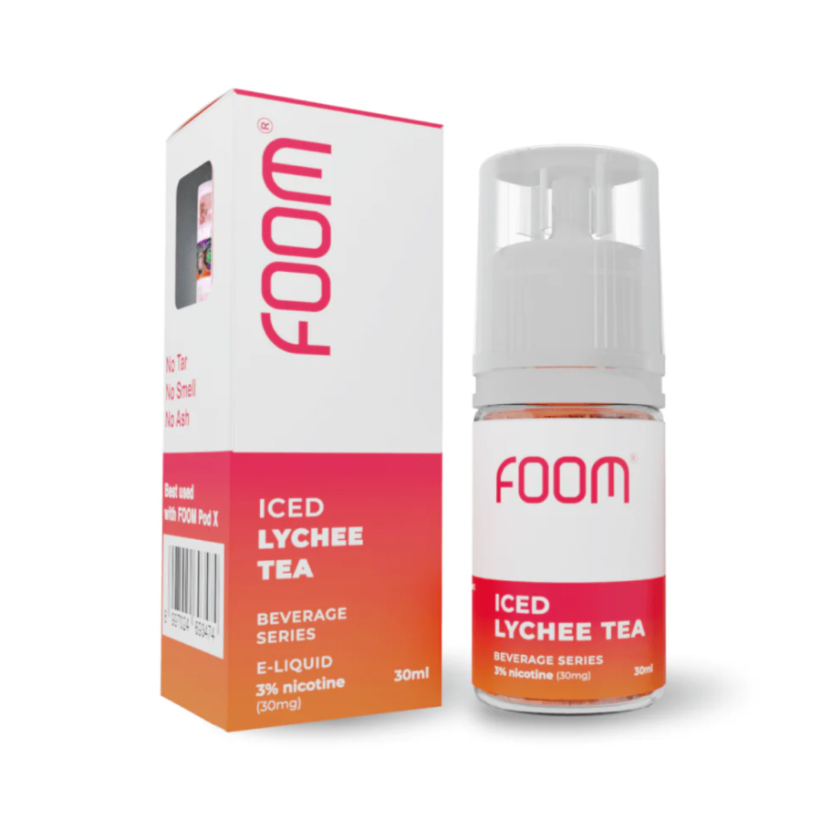 Foom Liquid Iced Lychee Tea Rokok Elektrik 30ml