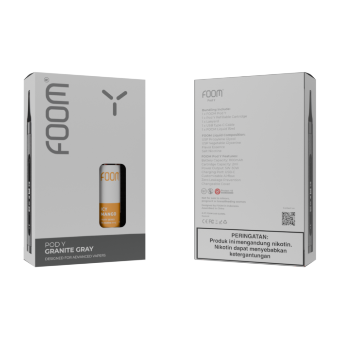 Foom Pod Y Granite Gray + Icy Mango Rokok Elektrik
