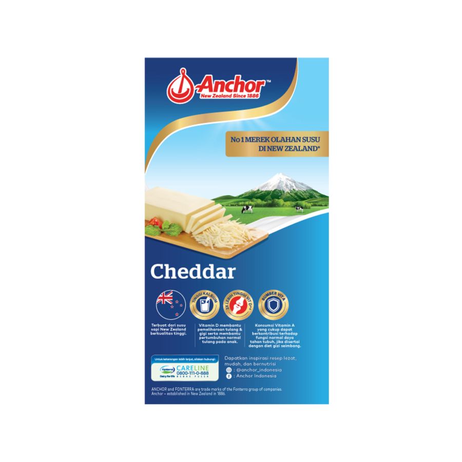 Anchor Cheddar Keju Block 150gram