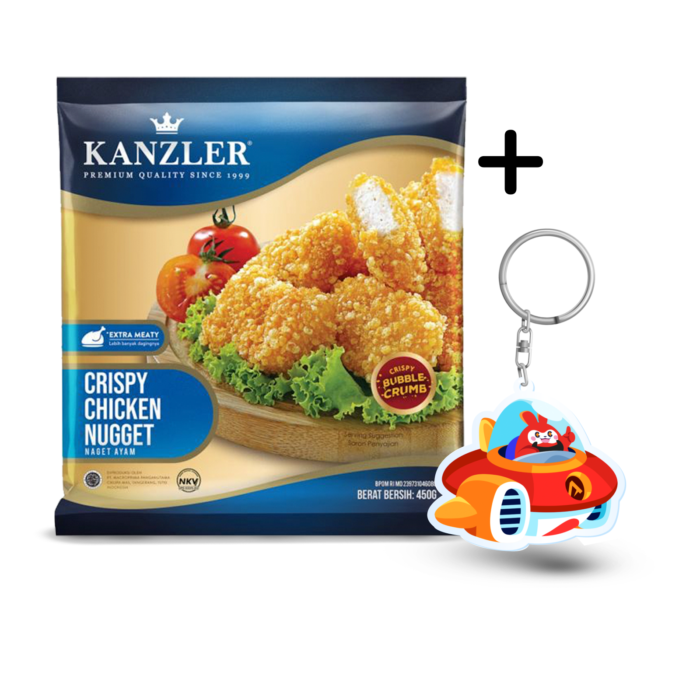 [Bundle] 1 Kanzler Crispy Chicken Nugget 450gram + 1 Keychain Beebo Space