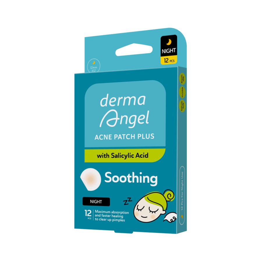 Derma Angel Acne Patch Plus With Salicylic Acid Night 12s 13gram
