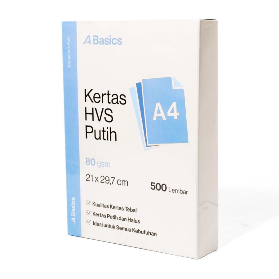Kertas HVS A4 80 Gsm Putih A Basics 1rims