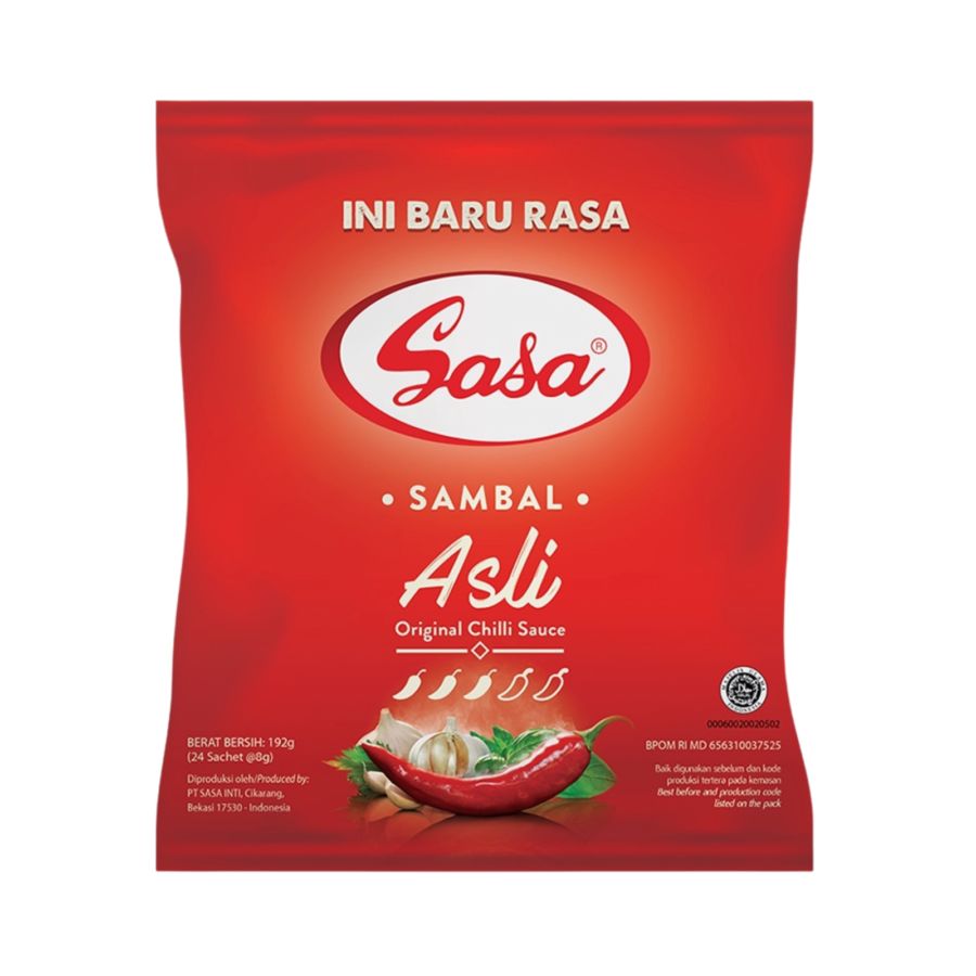 Sasa Saus Sambal Asli Sachet 8gr 24pcs