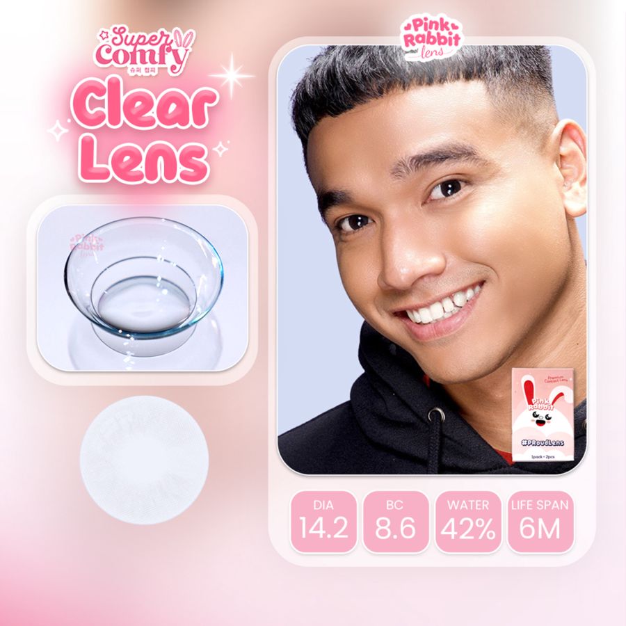 Pink Rabbit Super Comfy Clear Minus 0.50 Softlens 1pair