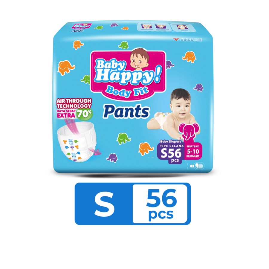 Baby Happy Body Fit Diapers Pants S56 1pack