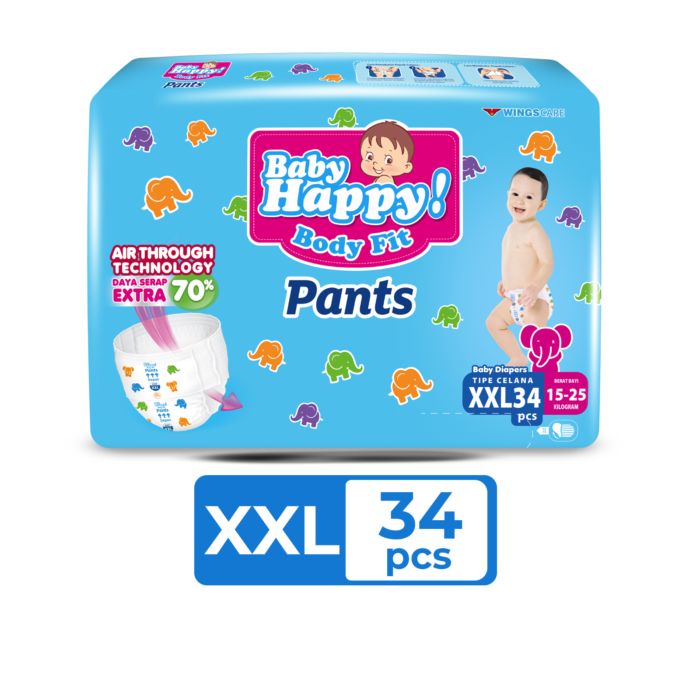 Baby Happy Body Fit Diapers Pants XXL34