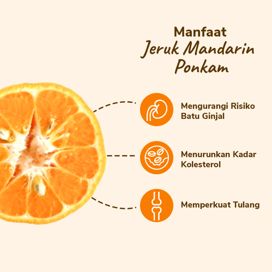 Jeruk Mandarin Ponkam Less Seed Astro Farm pack 2-3 pcs 400-500 gram