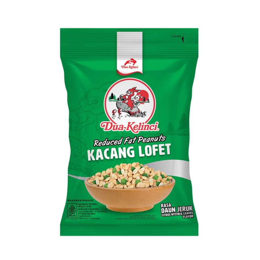 Dua Kelinci Kacang Lofet Rasa Daun Jeruk 60gram