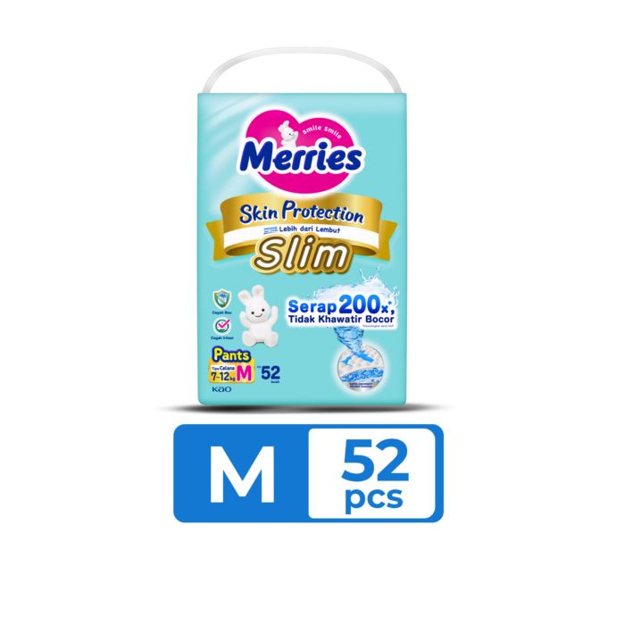 Merries Skin Protection Slim Diapers Pants M52
