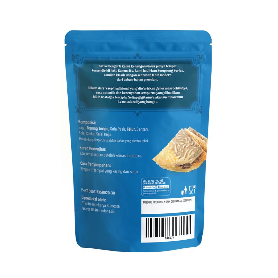 Semprong Choco Cheese Twist Astro Goods 60gram