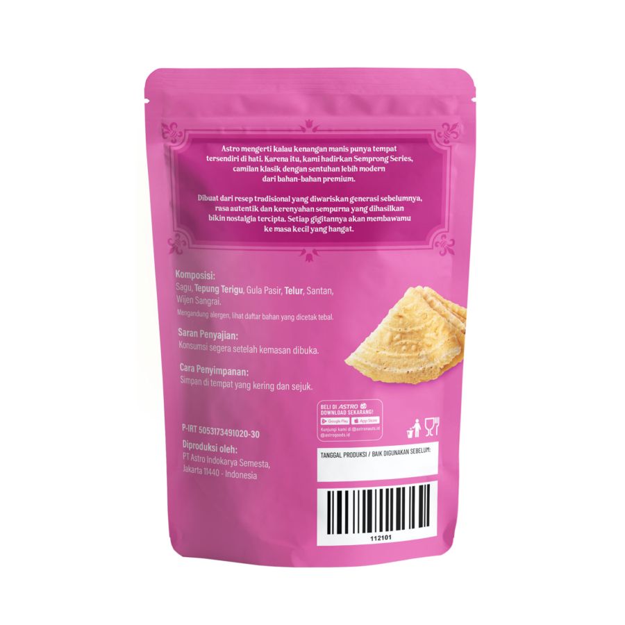 Semprong Classic Crunch Sesame Astro Goods 60gram