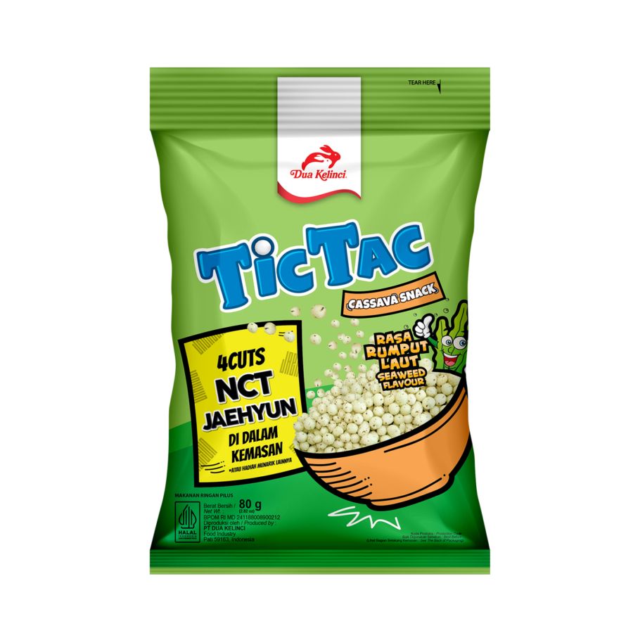Tic Tac Cassava Snack Rasa Rumput Laut 80gram