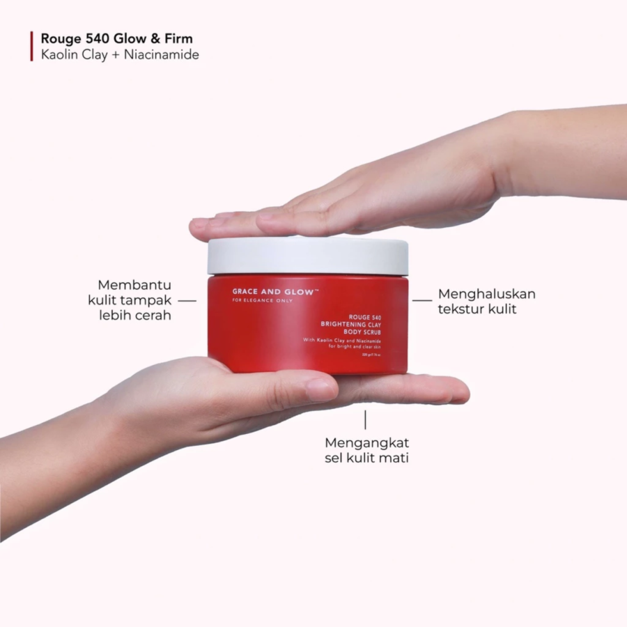 Grace and Glow Rouge 540 Brightening Clay Body Scrub 220gram