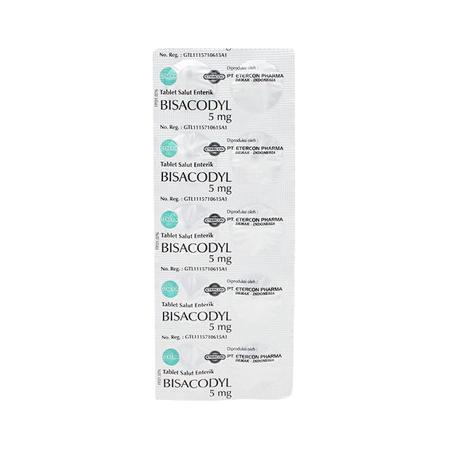 Bisacodyl 5 Mg Obat Pencahar Sembelit Konstipasi 10tablet