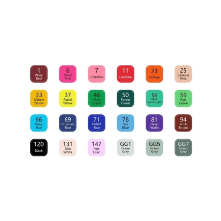 Aimilo Spidol Warna - Warni 24 Set 1pack