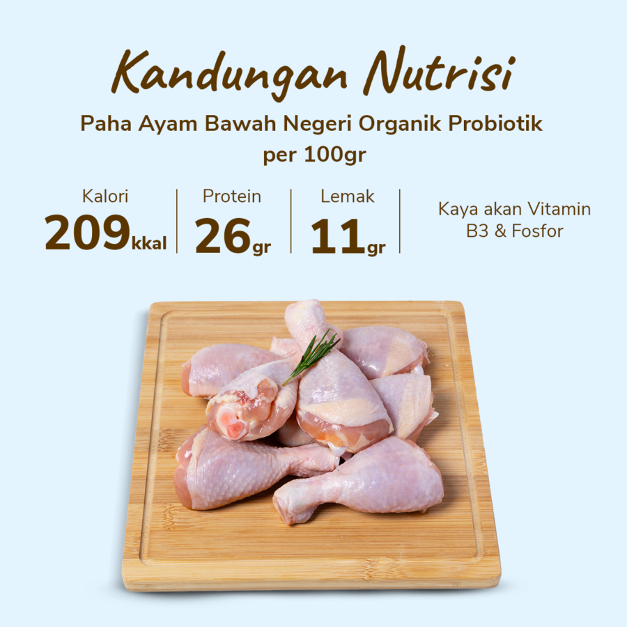 Paha Ayam Bawah Negeri Organik Probiotik Astro Farm 600gram
