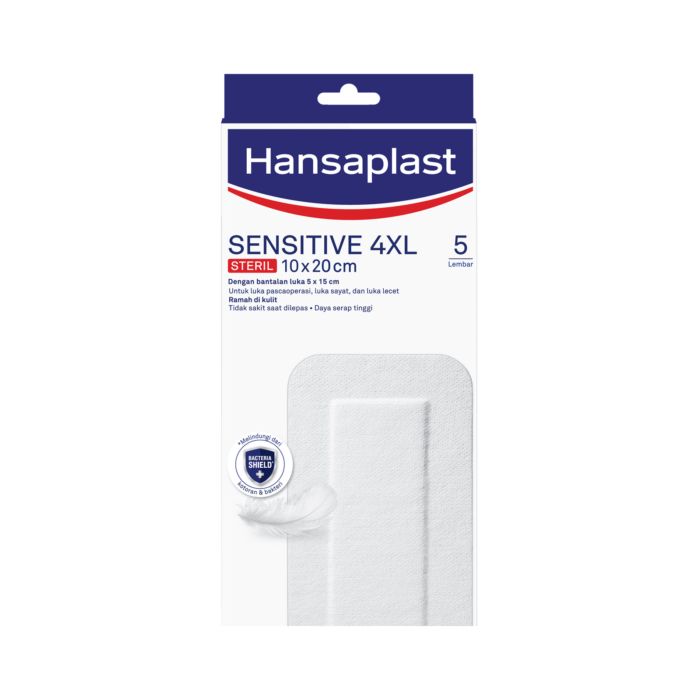 Hansaplast Sensitive Steril Plester Luka 4XL 5 Lembar