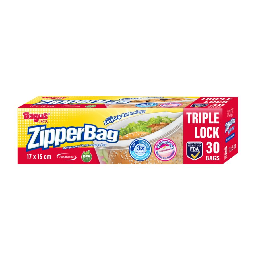 Bagus Zipperbag 17cm x 15cm 30S 1box