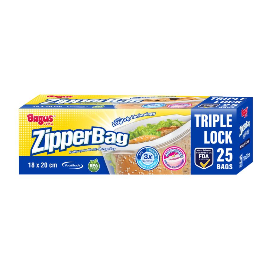 Bagus Zipperbag 18cm x 20cm 25S 1box