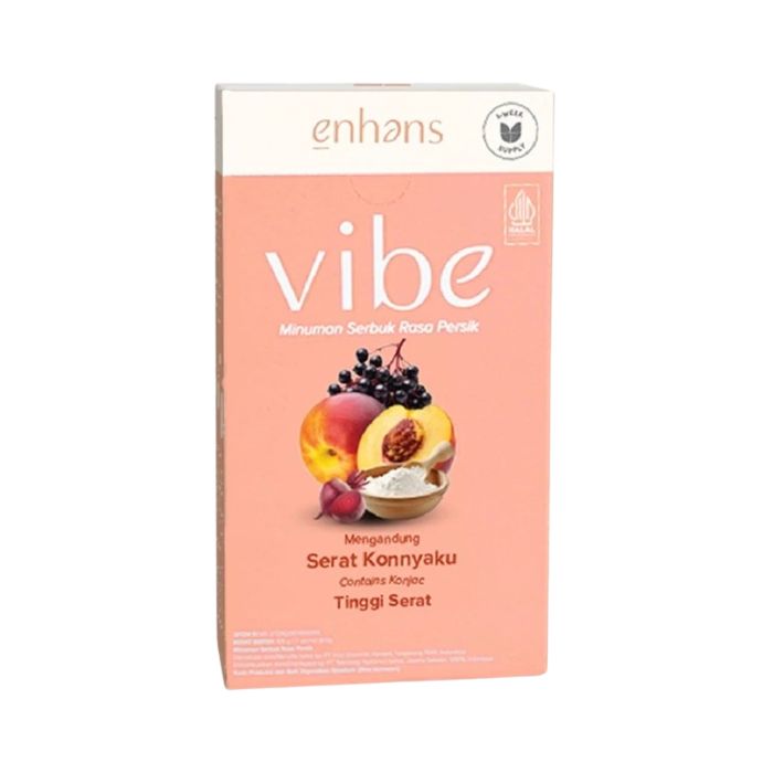 Enhans Vibe GlucoFiber Persik Minuman Tinggi Serat