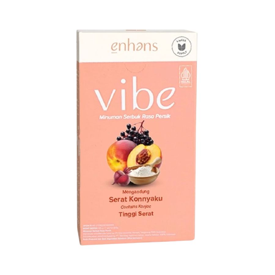 Enhans Vibe GlucoFiber Persik Minuman Tinggi Serat 7sachets