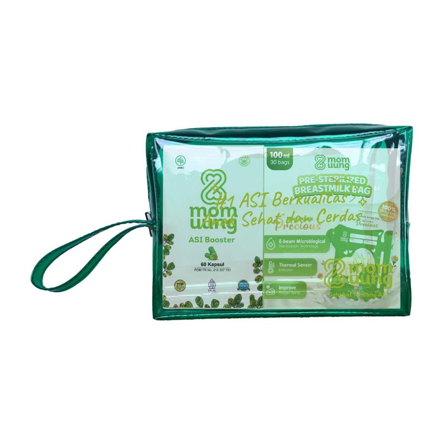 Bundling Mom Uung Asi Booster 60 Kapsul + Free Asi Bag & Pouch 1pack