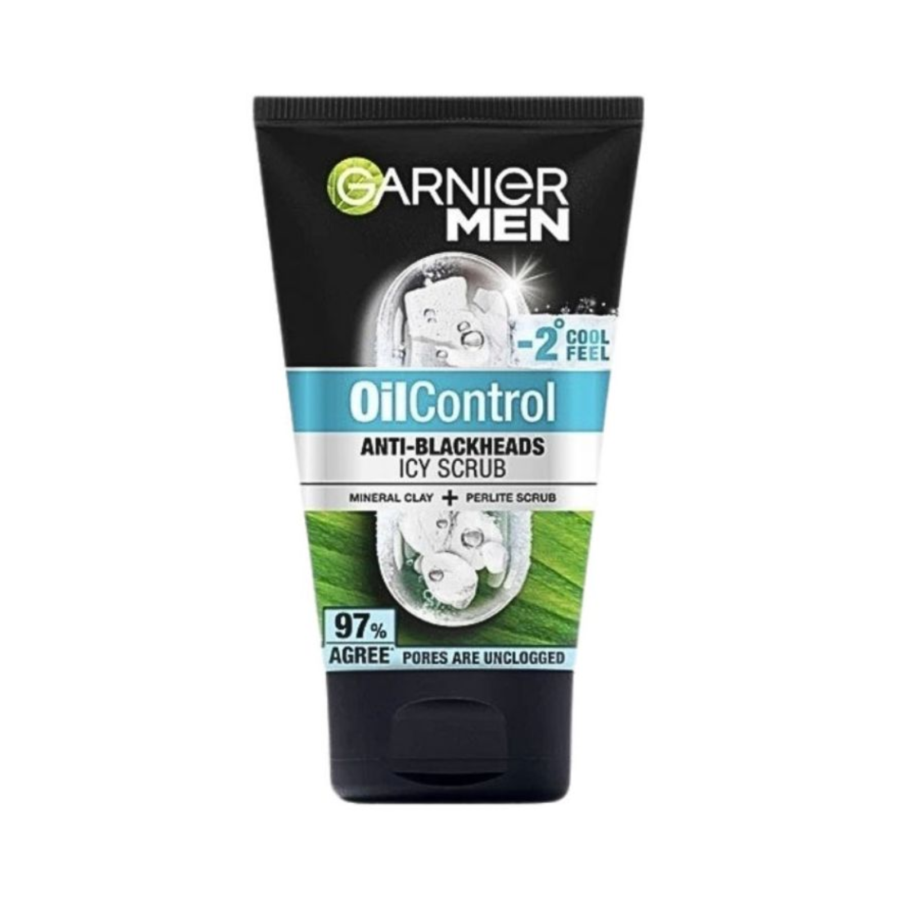 Garnier Men Oil Control Anti-Blackheads Icy Scrub Facial Wash 50ml