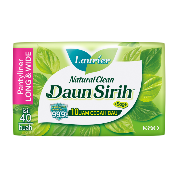 Laurier Natural Clean Pantyliner Daun Sirih Anti Bakteri Long & Wide