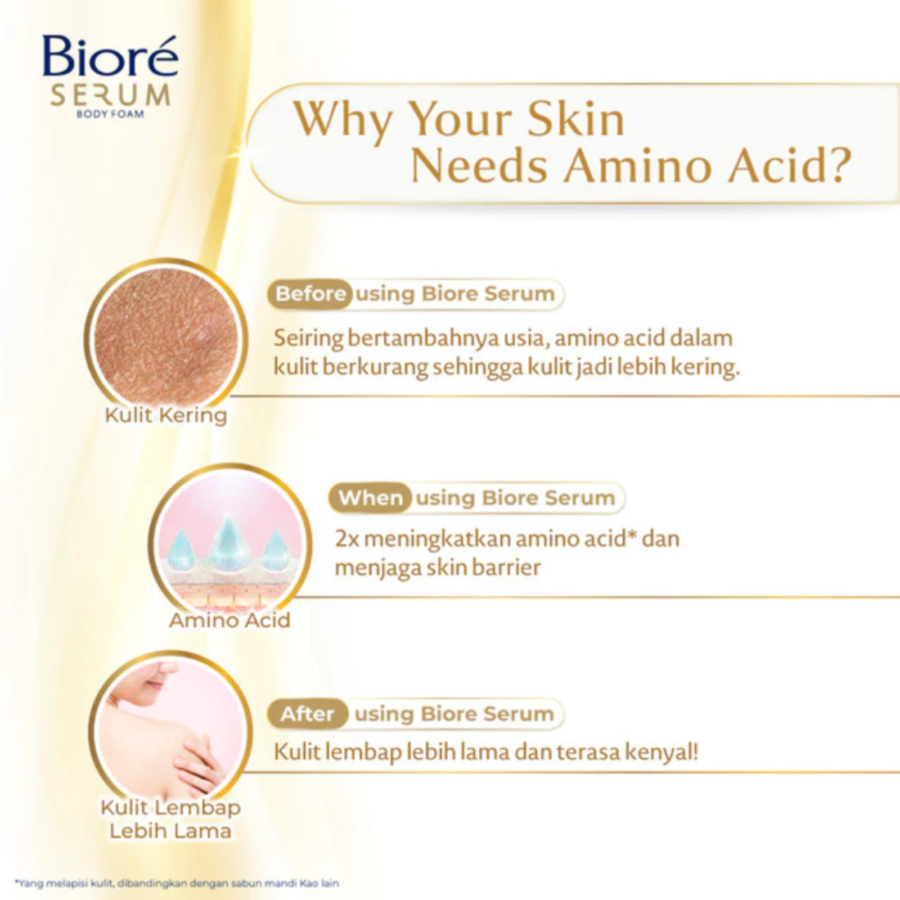 Biore Pampering Almond Oil & Freesia Scent Serum Body Foam 380ml