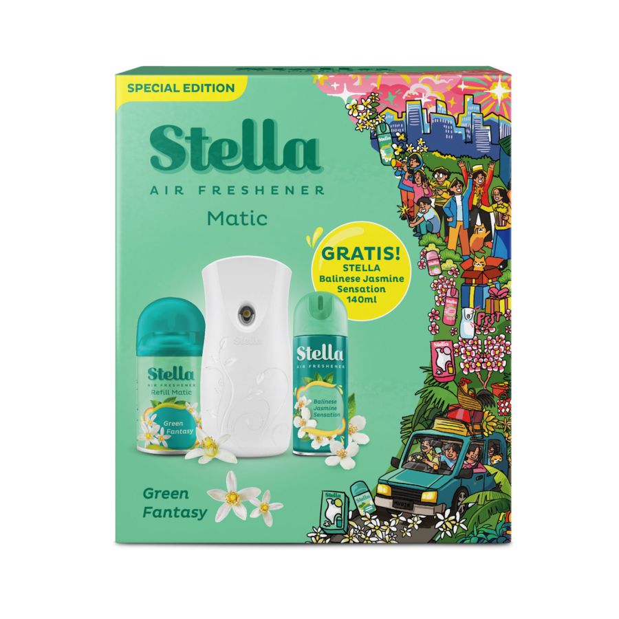 Stella Air Freshener Matic Green Fantasy Pengharum Ruangan 1pack