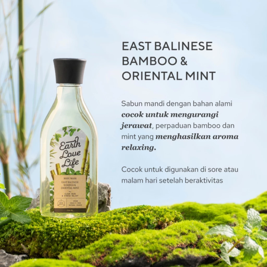 Earth Love Life Balinese Bamboo & Oriental Mint Body Wash 250ml