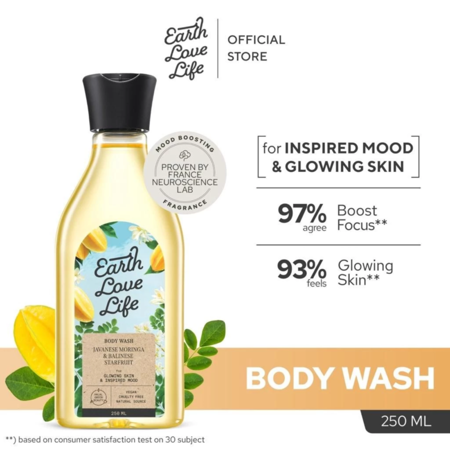 Earth Love Life Javanese Moringa & Balinese Starfruit Body Wash 250ml