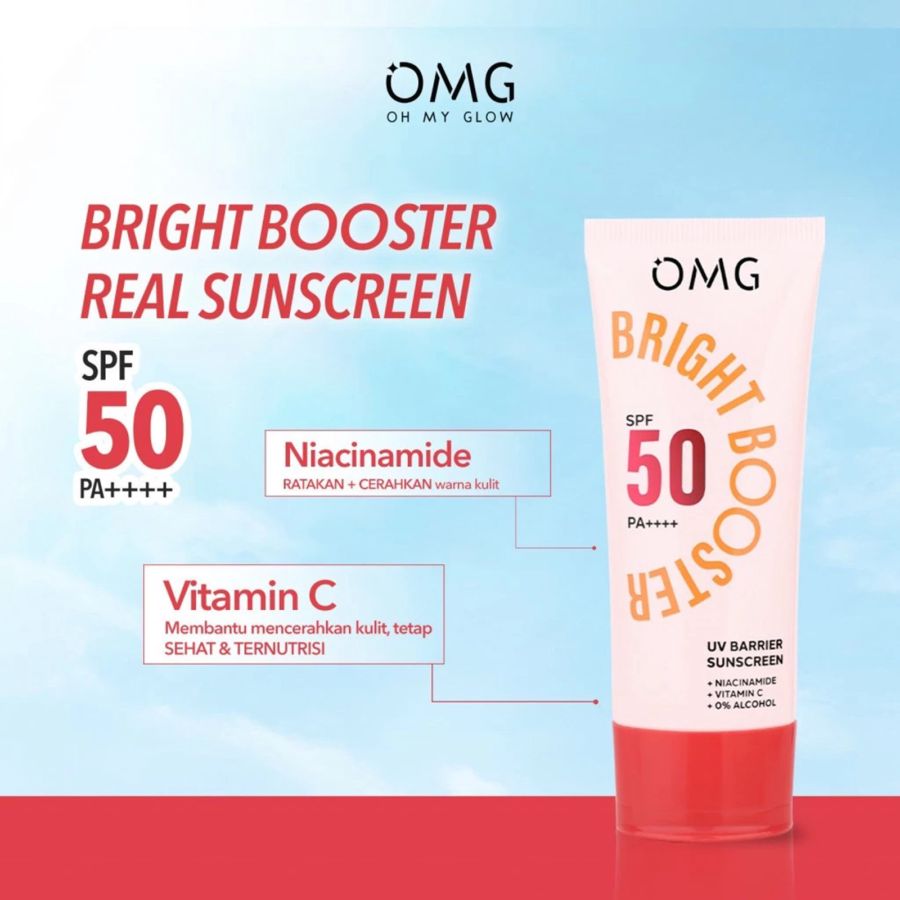 OMG Oh My Glow Bright Booster UV Barrier Sunscreen SPF 50 PA 25ml