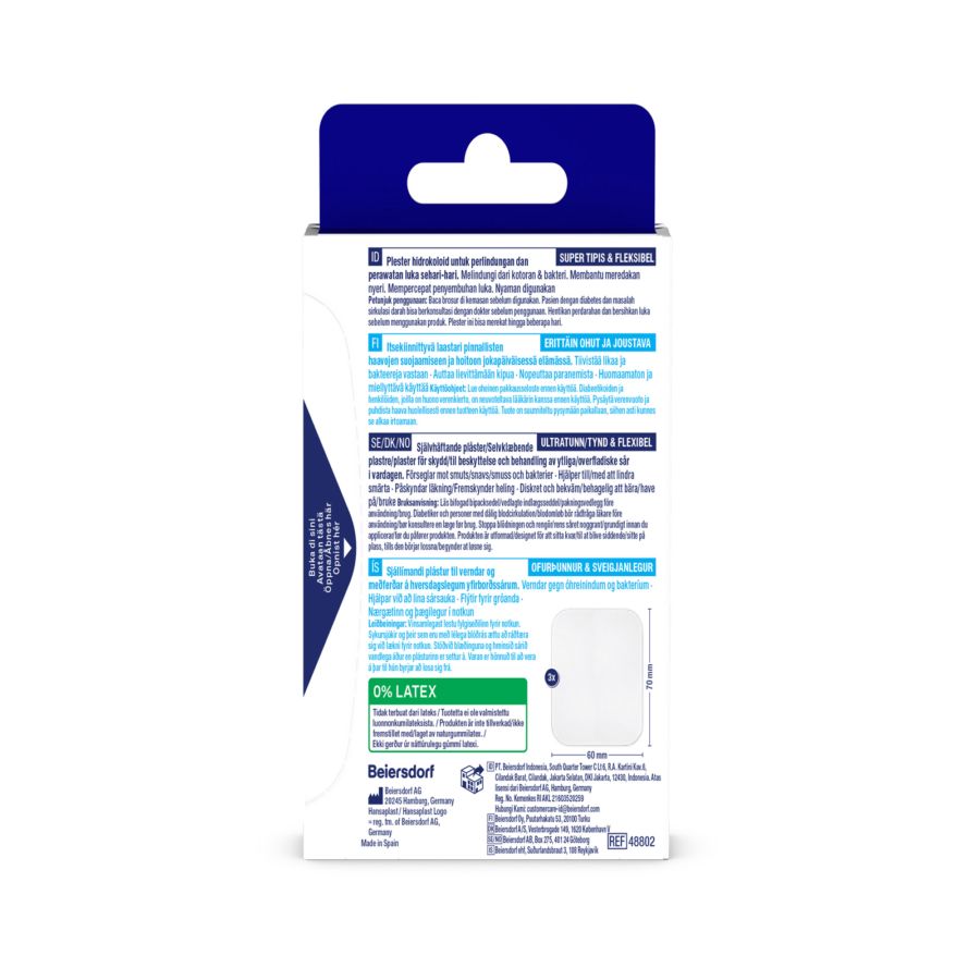 Hansaplast Second Skin Protection Plester Luka XL 3sheets