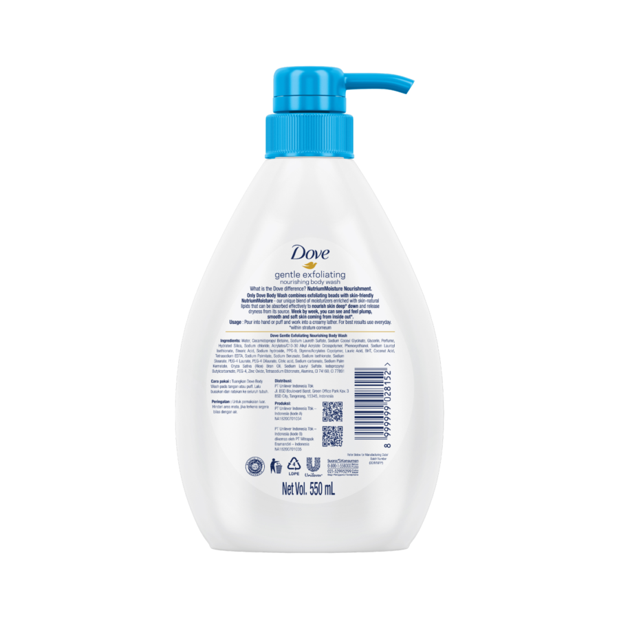 Dove Gentle Exfoliating Nourishing Body Wash 550ml