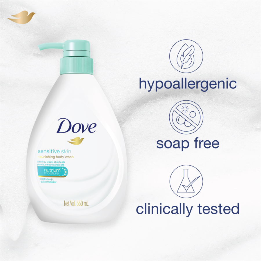 Dove Sensitive Skin Nourishing Body Wash 550ml