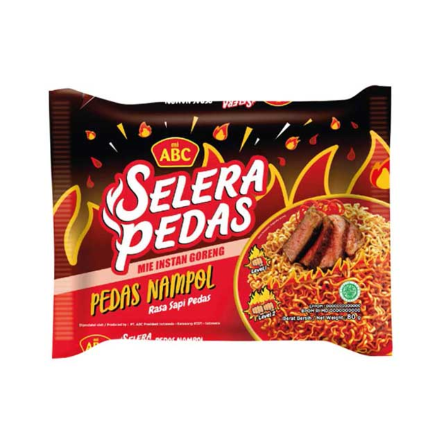[Bundling 3] Mie ABC Goreng Selera Pedas Nampol Sapi Mie Instan 80 gram