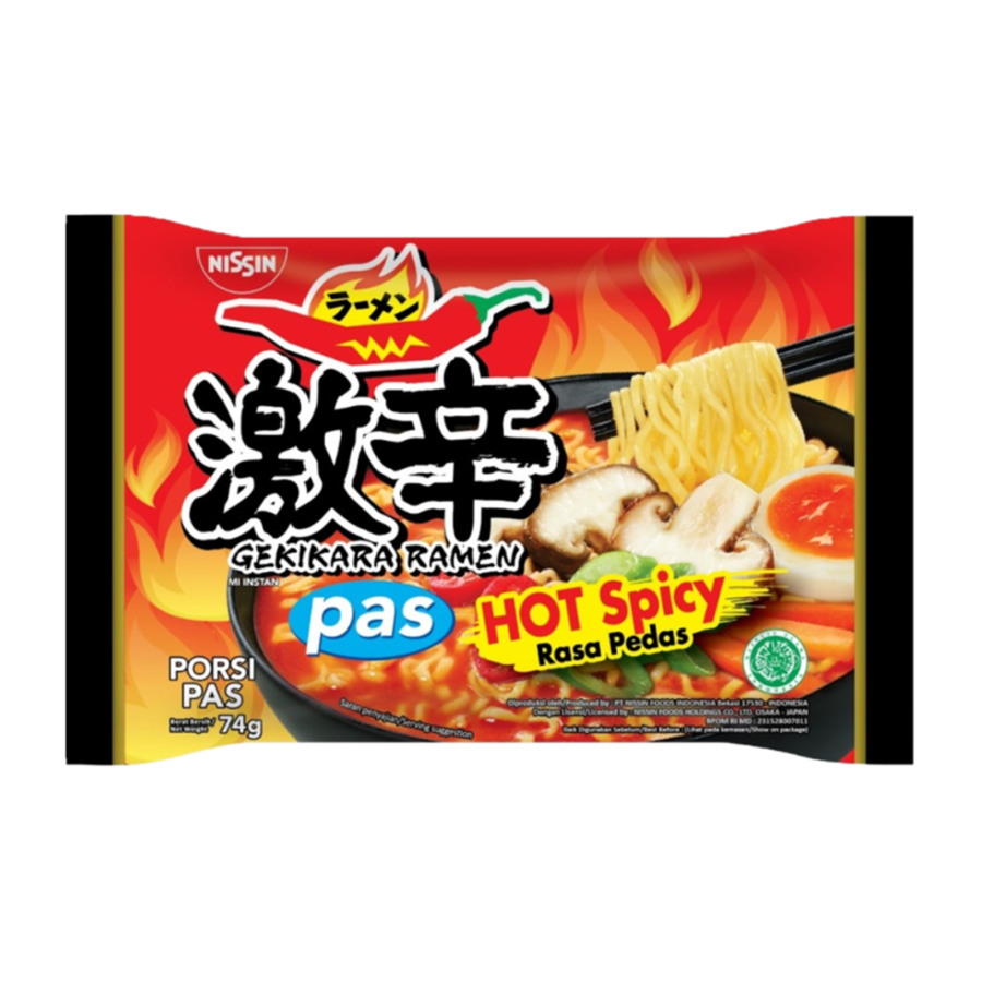 [Bundling 3] Nissin Gekikara Ramen Hot Mushroom 74 gram