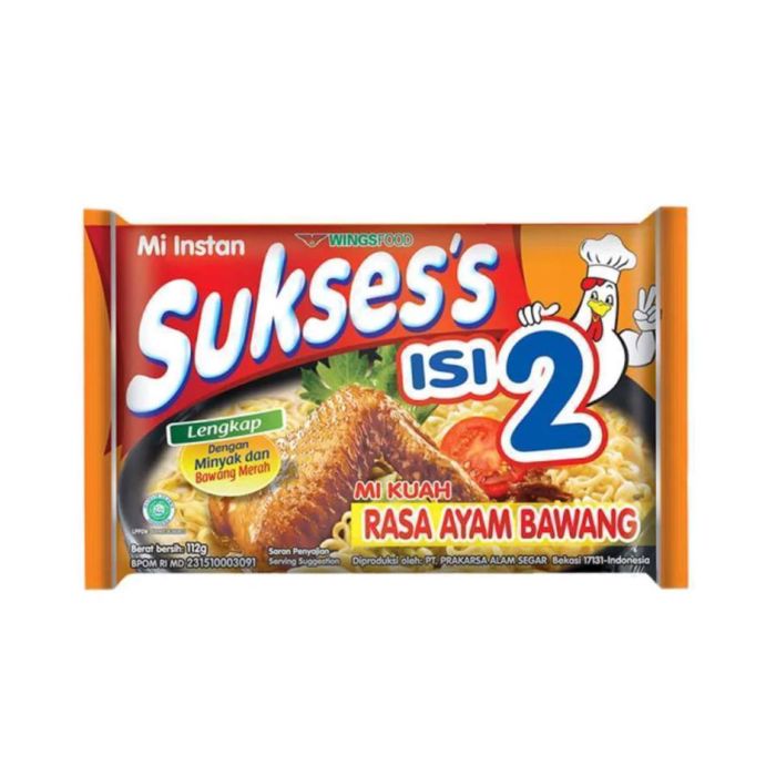 [Bundling 3] Suksesmie Isi 2 Mie Kuah Rasa Ayam Bawang 112 gram