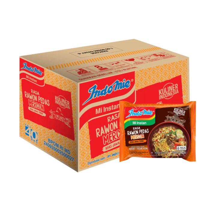 Indomie Kuah Rawon Pedas Mercon Mie Instan Dus