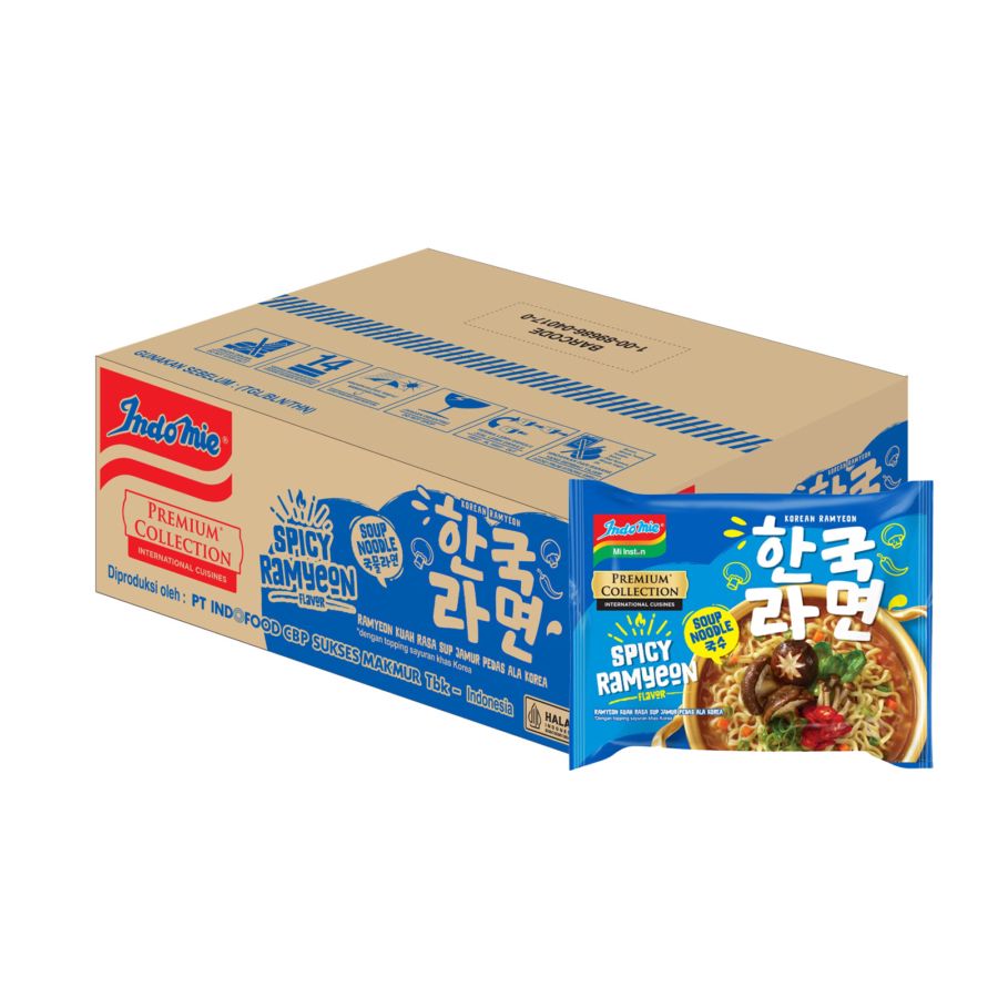 Indomie Premium Korean Soup Noodle Spicy Ramyeon Mie Instan Dus 1carton