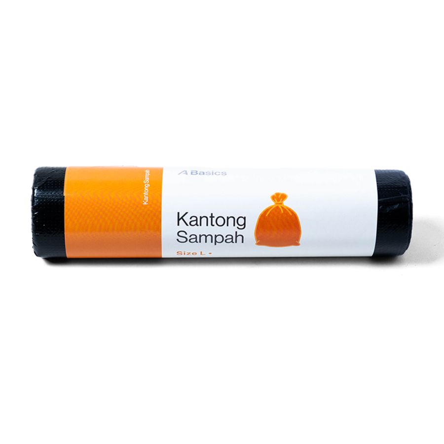 Kantong Sampah Hitam Size L 80x100 cm A Basics 8pcs