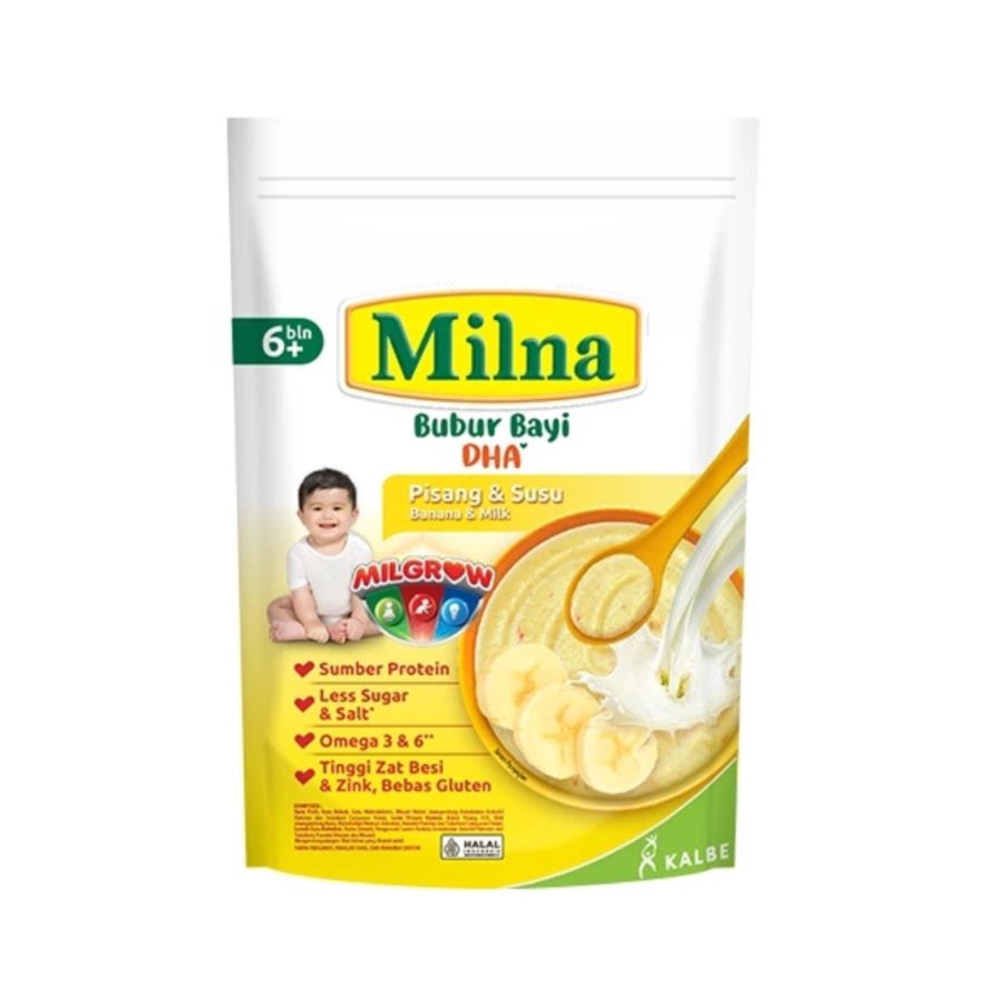 Milna Bubur Bayi 6+ Bulan Pisang & Susu 120gram