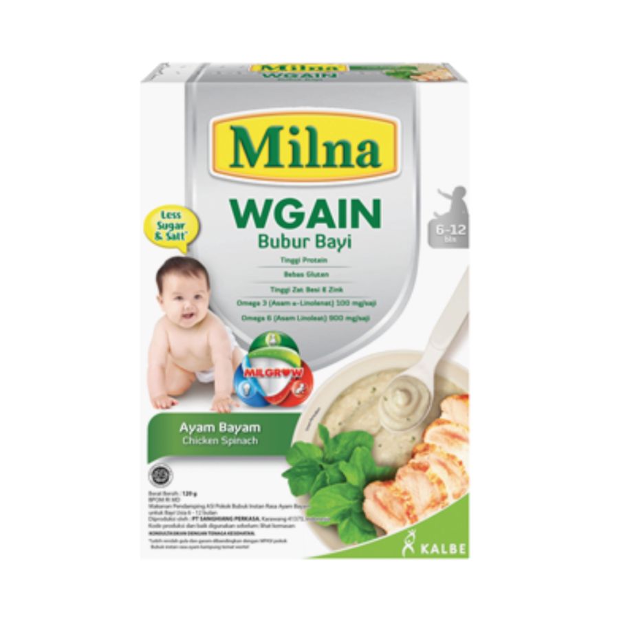 Milna Wgain Bubur Bayi Ayam Bayam 120gram