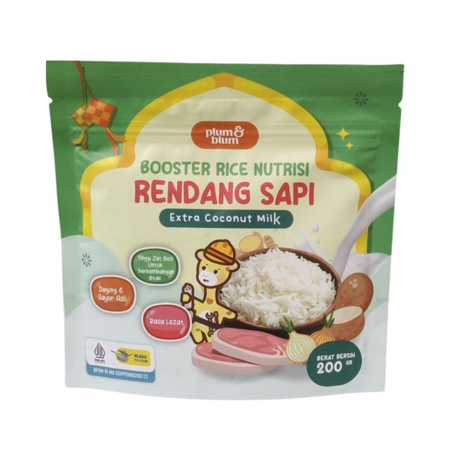Plum & Blum Beras Mpasi Bb Booster Rendang Sapi 200gram