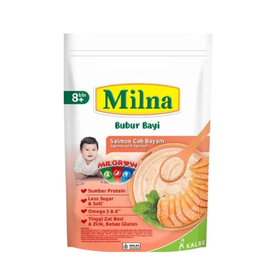Milna Bubur Bayi 8+ Bulan Salmon Bayam 120gram