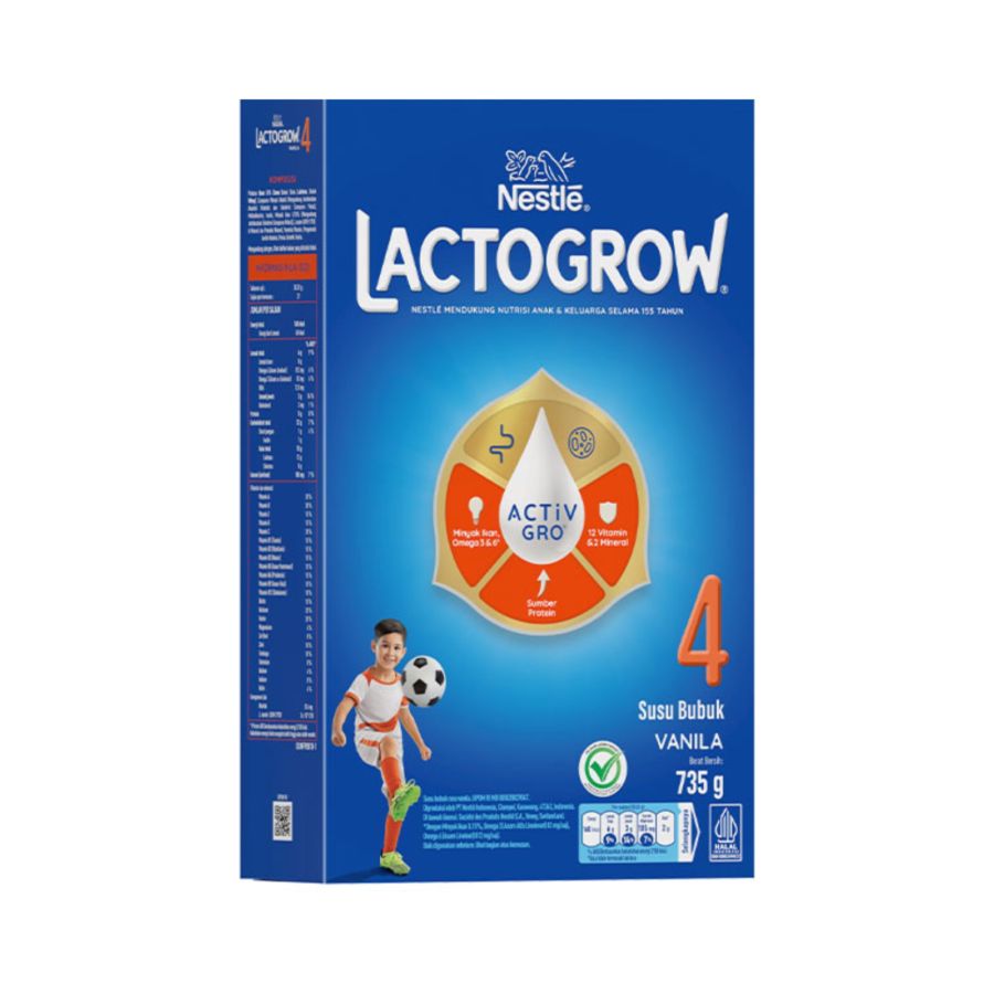 Nestle Lactogrow Pro 3+ Vanila Susu Formula 3-5 Tahun 735gram