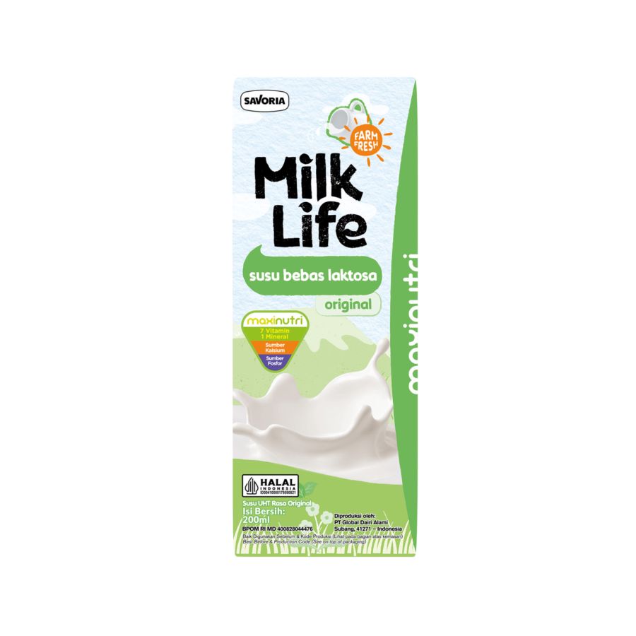 Milk Life Lactose Free Susu UHT 200ml