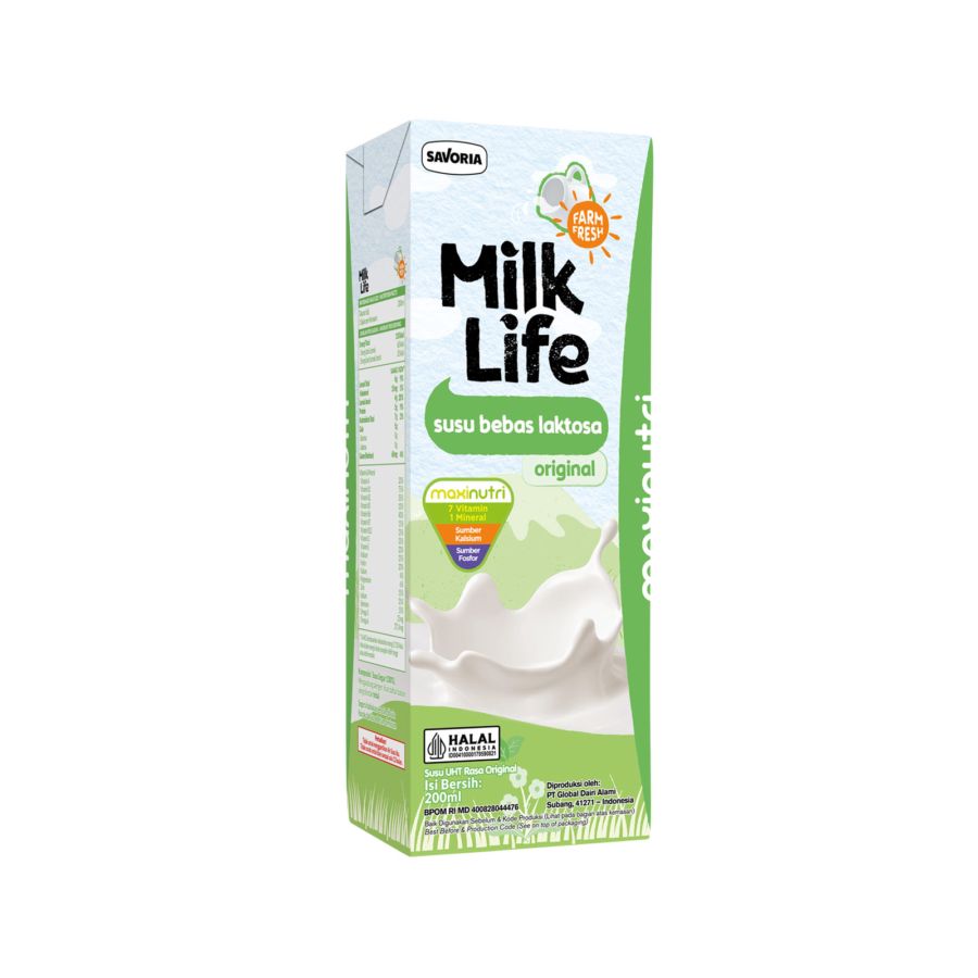 Milk Life Lactose Free Susu UHT 200ml