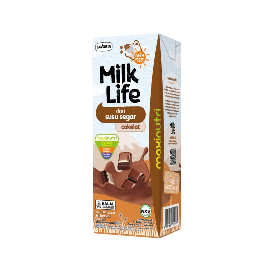 Milk Life Chocolate Susu UHT 200ml 1pcs